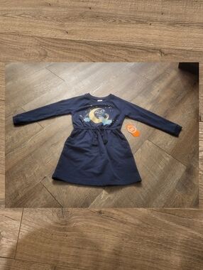 NWT Winter Girls Blue Unicorn Sweater Dress Braided Belt Design Size‎ Xs (4/5)